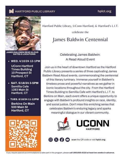 Image for event: Celebrate James Baldwin Centennial-3 Part Series Read Aloud